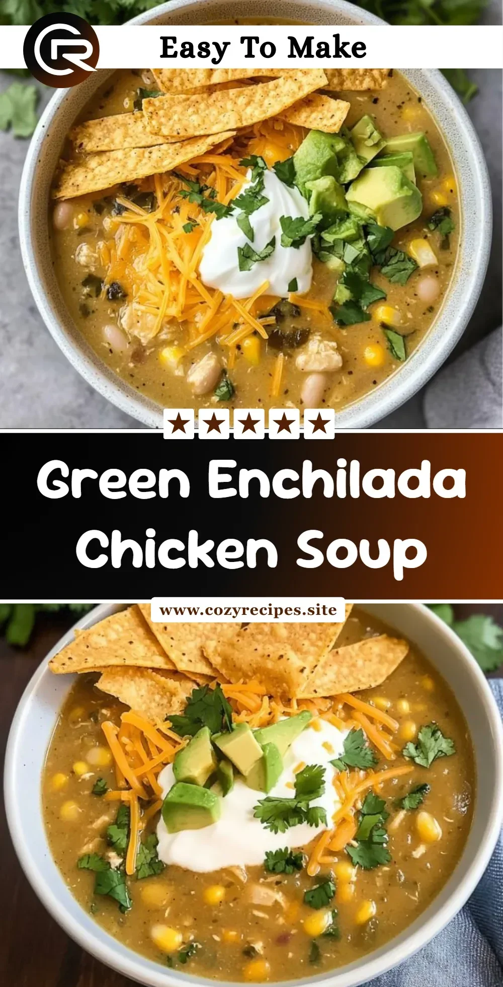 Delicious Green Enchilada Chicken Soup with vibrant green sauce and chicken