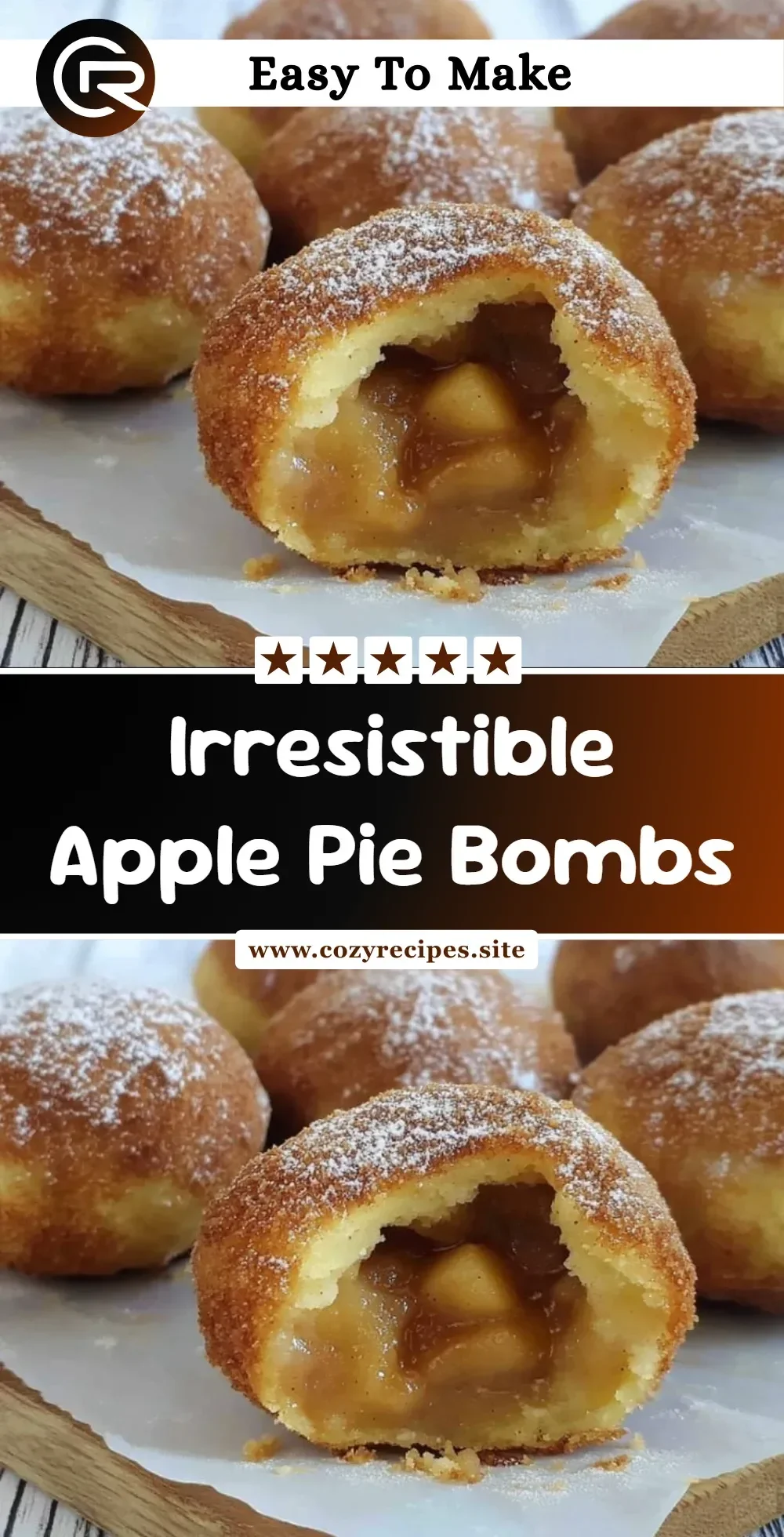 Irresistible apple pie bombs filled with sweet cinnamon apples