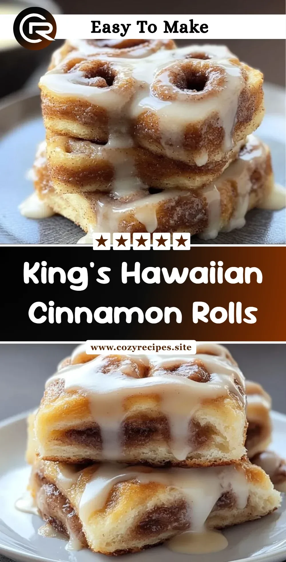 Delicious King's Hawaiian Cinnamon Rolls fresh out of the oven.